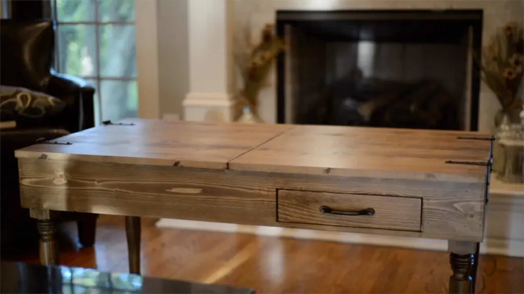 wooden puzzle coffee table