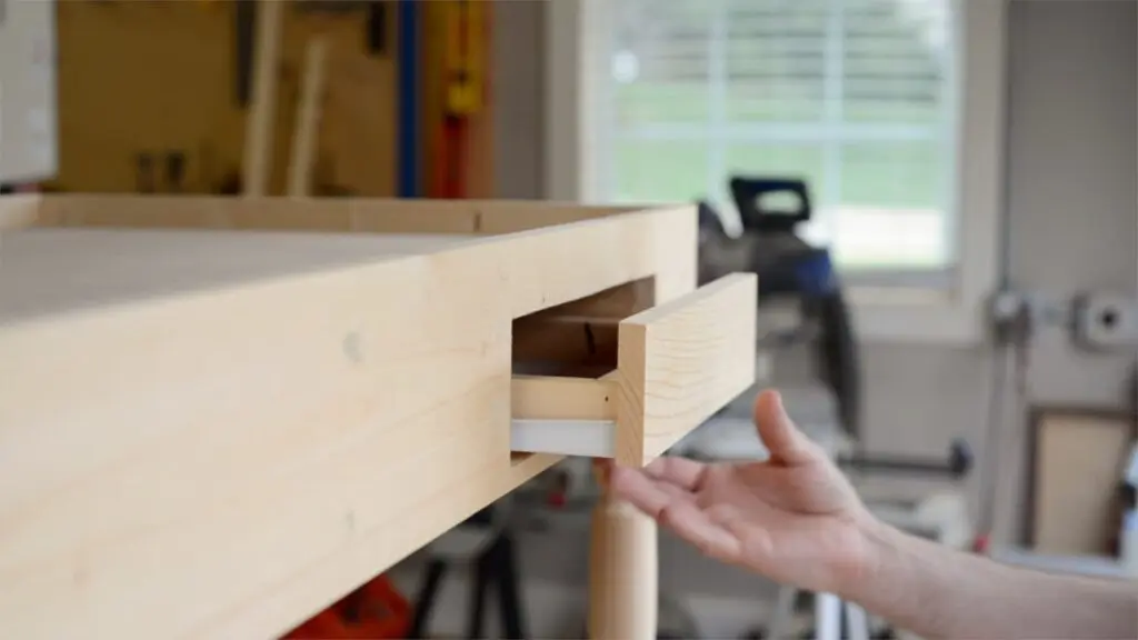 assembling drawers on the coffee table